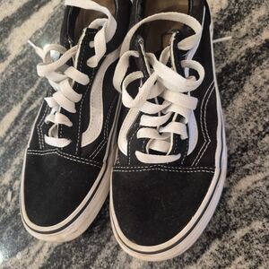 Vans Kids Black and White Sneakers